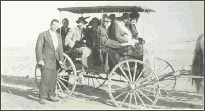 Photo of excursion in 
buggy near Corwin Ranch, circa 1912