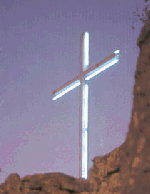 Picture of a lighted cross